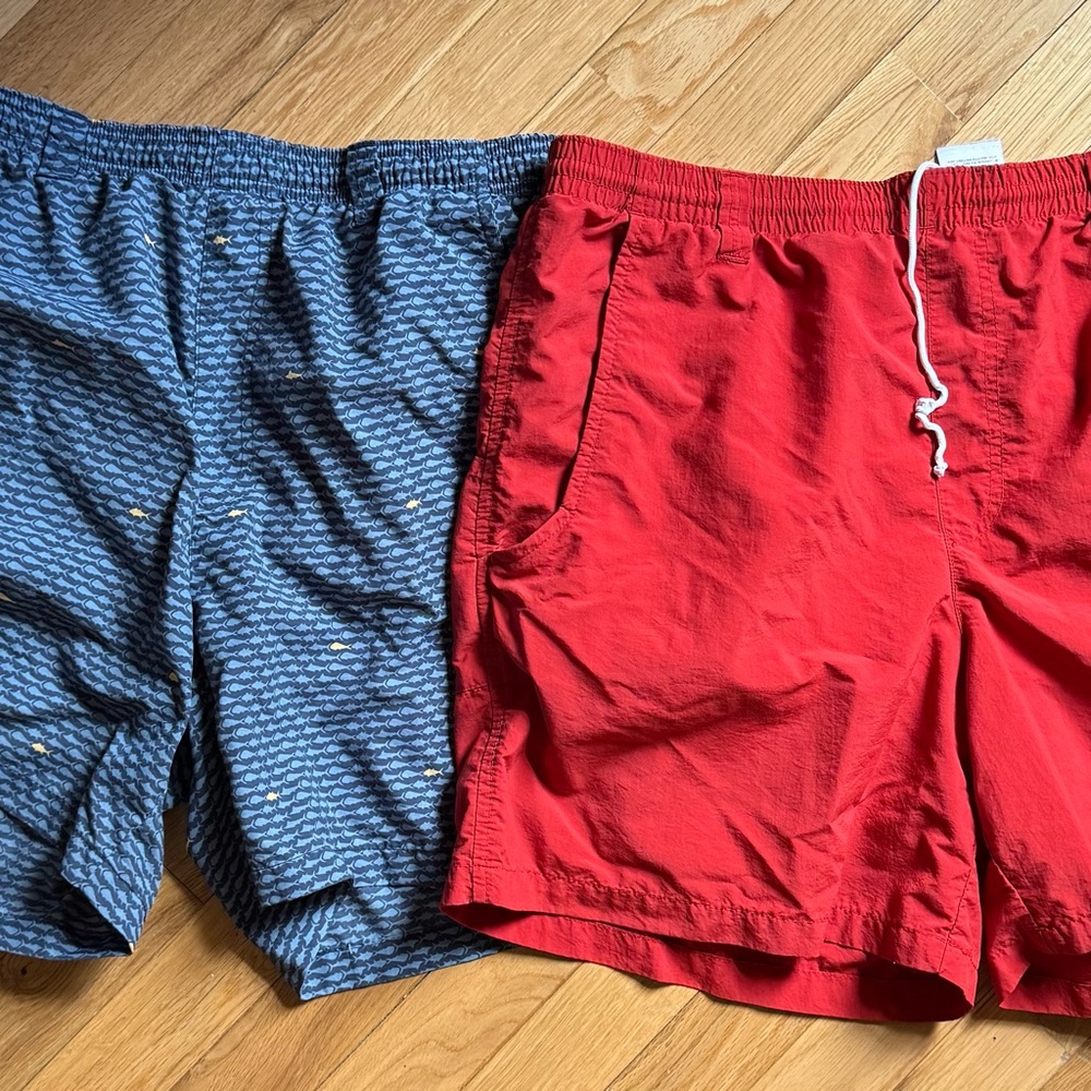 Columbia Red and Blue Men's Swim Trunks